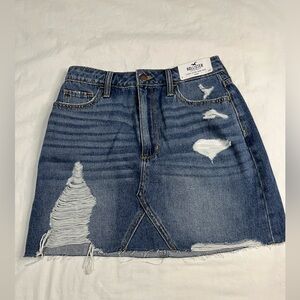 New Hollister Distressed Curvy Ultra Highe Rise Mini Skirt Size 5/27